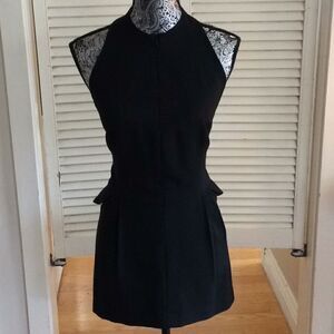 Front zip halter peplum dress Minnie Mortimer S